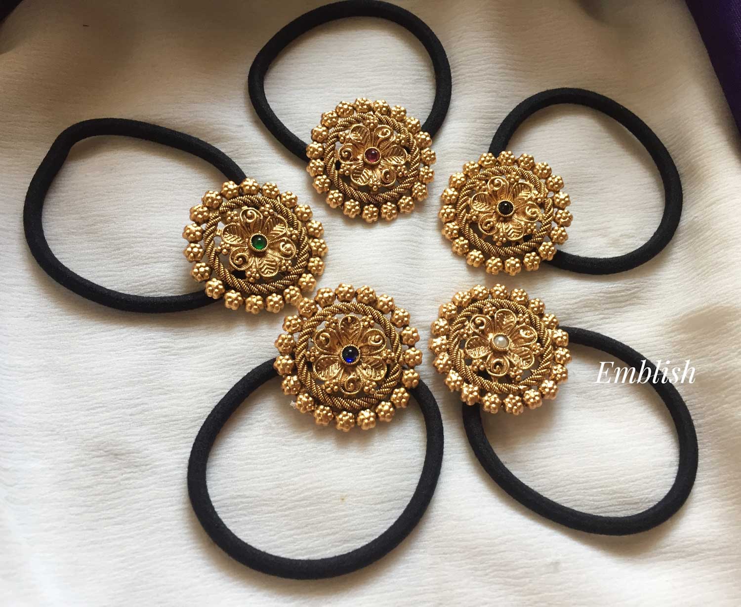 Antique pendant Flower Intricate Hair Bands - 28